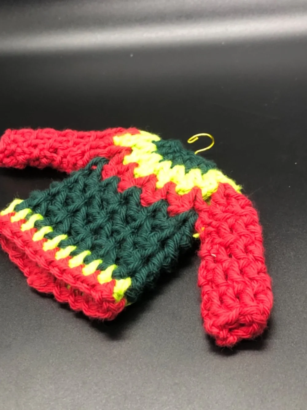 Mini Crochet Sweater Ornament, Gift Tag, Bag Accessory